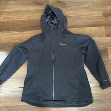Columbia Black Interchange Jacket Coat Hooded 3 In 1 Shell Only Size XXLarge