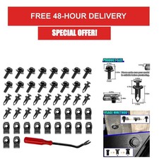 45PCS Car Engine Under Cover Splash Shield Bolts  U-Nuts Kit, Push Retainer