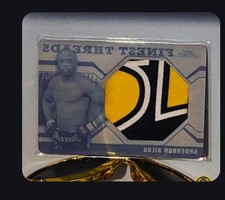 ANDERSON SILVA-GEORGES ST PIERRE. UFC 2011 Fines Jumbo Threads Mat Relics  1/1 !