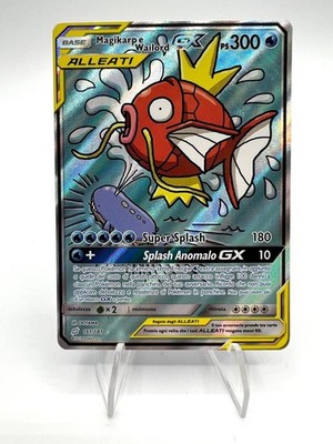 Pokemon Card Magikarp and Wailord GX 161/181 Italian Allied Set Played Holo