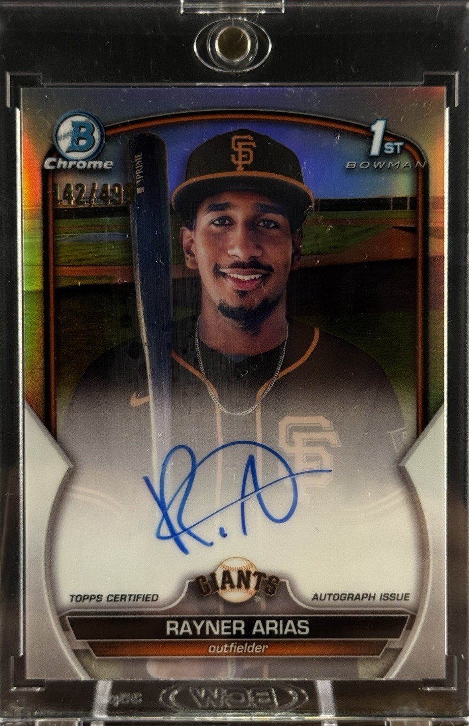 RAYNER ARIAS - 2023 Bowman Chrome - Prospect Autographs #CPA-RA Refractor /499