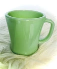 Vintage Fire King Jadeite Green Milk Glass Mug Coffee Cup Original D Handle USA