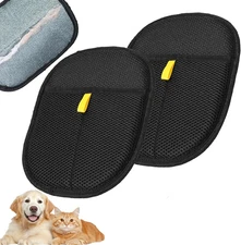 2 Pcs Reusable Pet Hair Remover Gloves, 2025 Cat Dog Grooming Gloves Pet Remover