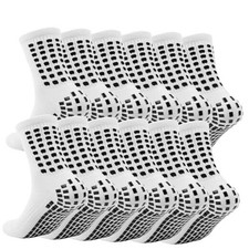 Grip Soccer Socks Non Slip Sports Football Basketball Grip Pads Socks New6white