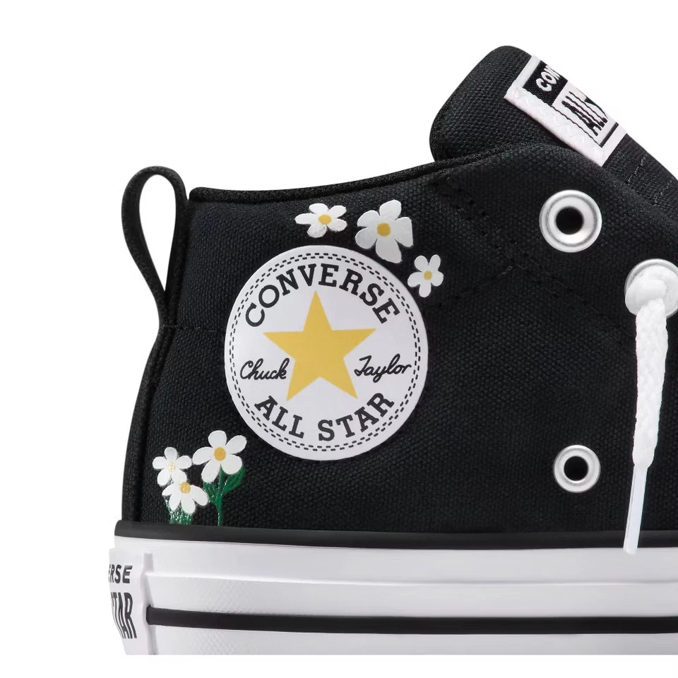 Zapatillas deportivas Converse Street Mid Top para niños pequeños - negras 10T Foto 4 de 4