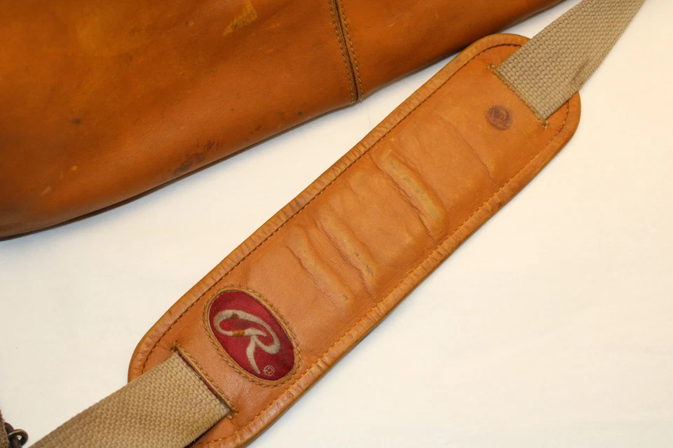 Rawlings Bolso Maletín Tres Compartimentos Cuero Vintage Tostado - Usado Foto 3 de 4