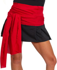 Skeleteen Red Pirate Sash Belt - Red Medieval Renaissance Pirates Tie Bandana Wa