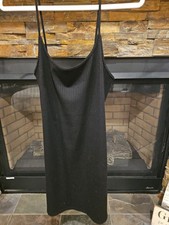 Womens Forever 21 Black Tank Dress Sz Large #0313