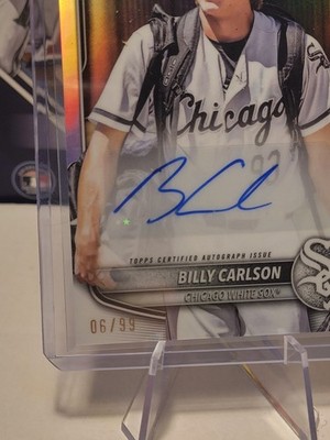 ? 2025 Bowman Draft Chrome Baseball Billy Carlson Auto /99 SP 