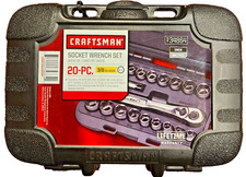 CRAFTSMAN USA MADE 9-34864 20 Piece Socket Wrench Set 3/8" Inch Metric MM NEW!!