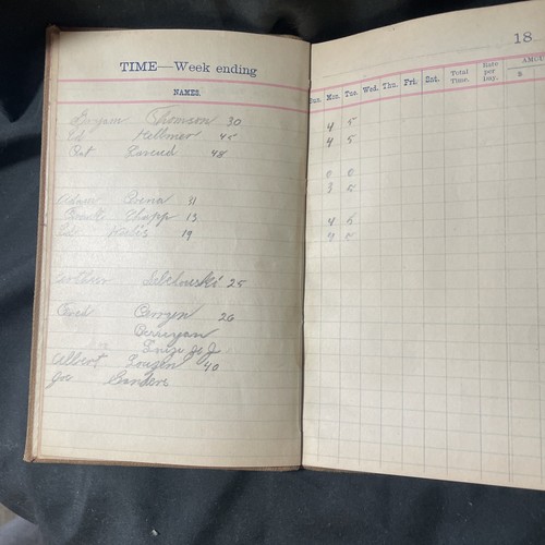 Libro de registro de contratista WEEKLY DRILL TIME BOOK 1902 - 1906 trabajo escrito a mano - Imagen 9 de 11