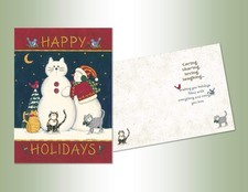 Performing Arts Full Color Inside Snowcat Snowman Stationery Paper, 2.0" H