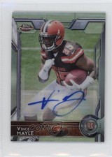 2015 Topps Chrome Mini Rookies Refractor Auto Vince Mayle #168 Auto 0ty6