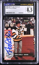 Terry O’Reilly Signed 1991-92 Pro Set Platinum Card #289 CGC 8.5 JSA 10 Auto