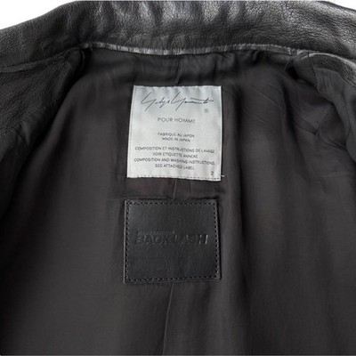 Yohji Yamamoto Pour Homme x Backlash Leather Jacket Size 2 M Black