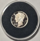 Proof 1/10 Troy oz .999 Fine Silver Round - Mercury Dime Design 0.10 OzT SILVER