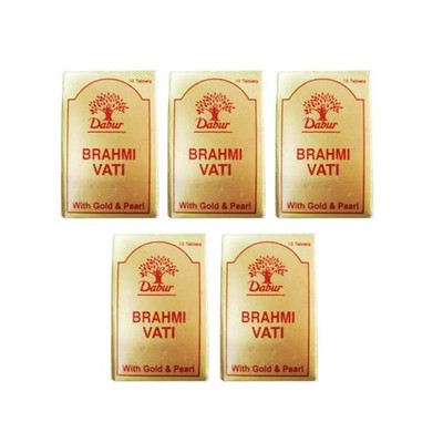 DABUR Brahmi Vati, 10 Tablets - Pack of 5