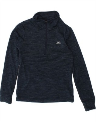 TRESPASS Boys Zip Neck Pullover Tracksuit Top 5-6 Years Navy Blue Flecked AG20