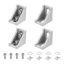 Aluminum Extrusion Profile Connector Set, 2028 Series Corner Bracket,4 Set
