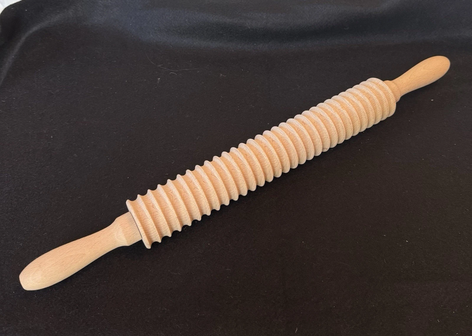 Vintage NEW Wooden Italian Pasta Cutter Rolling Pin, XL SIZE, 19.5” Long, 2” W