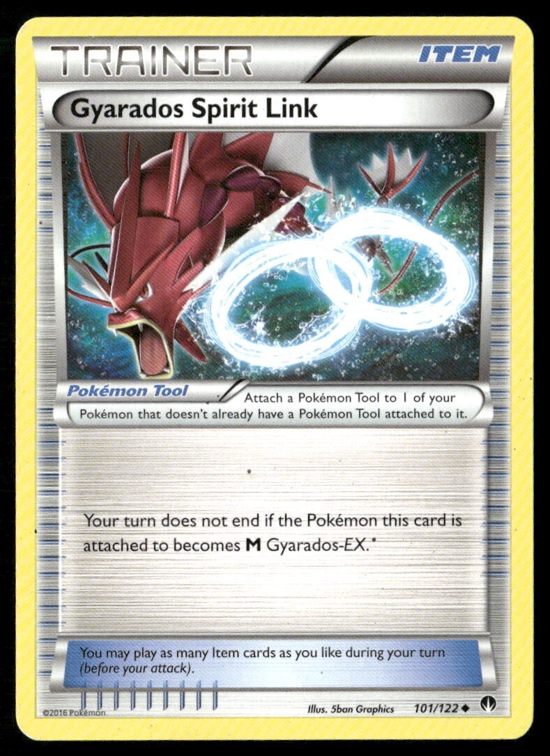 2016 BREAKPoint Set Pokemon Card 101  Gyarados Spirit Link LP