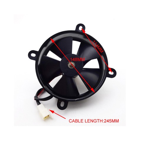Radiator Thermal Cooling Fan For 200cc 250cc Chinese ATV Go Kart Dirt ...