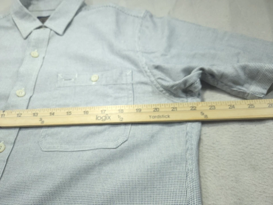 Pendleton Shirt Mens Medium Gray Button Up Fitted Geometric Pocket Casual - Image 2 of 4