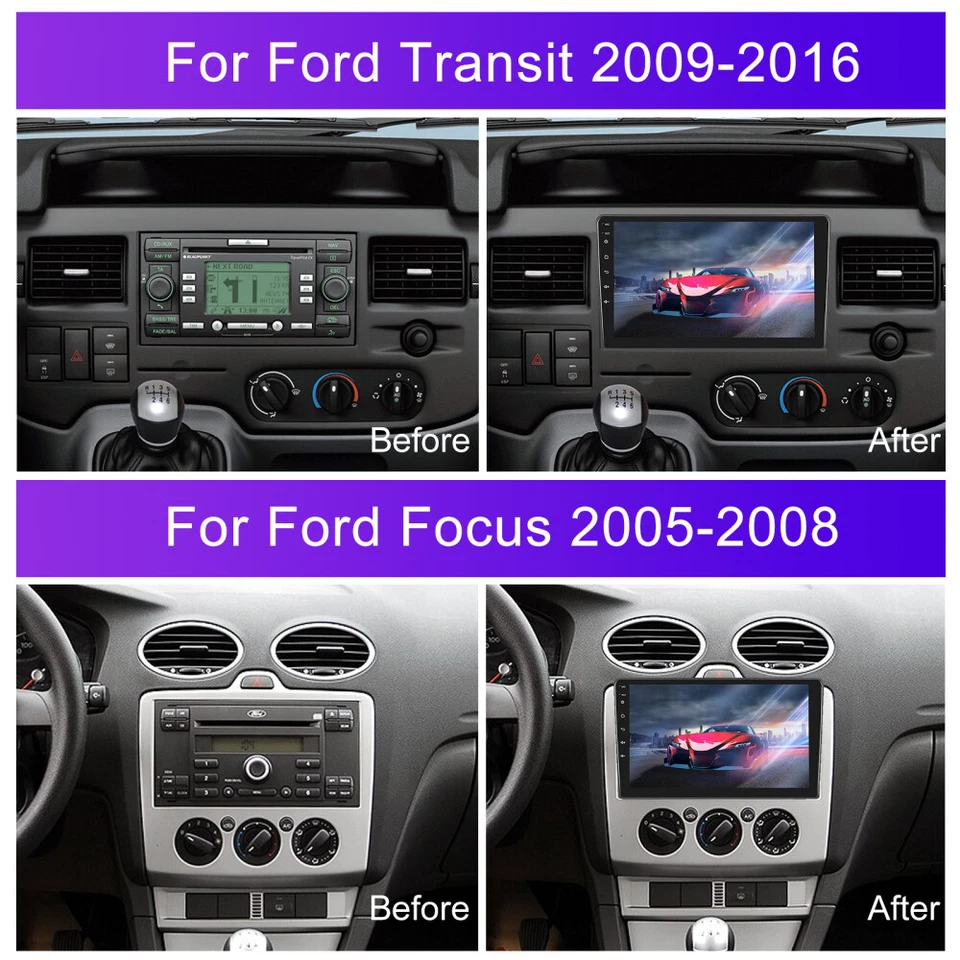 4+64G Für Ford Transit Bus S-Max Focus Kuga Fusion Android Autoradio GPS Carplay - Bild 3 von 4