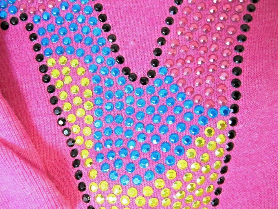 Sudadera Pullover Signorelli Niña Rosa Amor Estrás Talla Pequeña 5/6 Ret $48 Foto 2 de 3