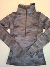 Under Armour Women's S/M Gray Half Zip Athletic Running Yoga Pullover