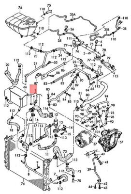 VW PHAETON 3D1 3D2 COOLANT HOSE WITH QUICK RELEASE COUPLING 3D0122051S