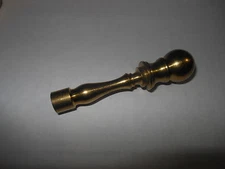 New Distinctive Tall Satin Brass Classic Spindle Stepped Ball Lamp Finials By AD