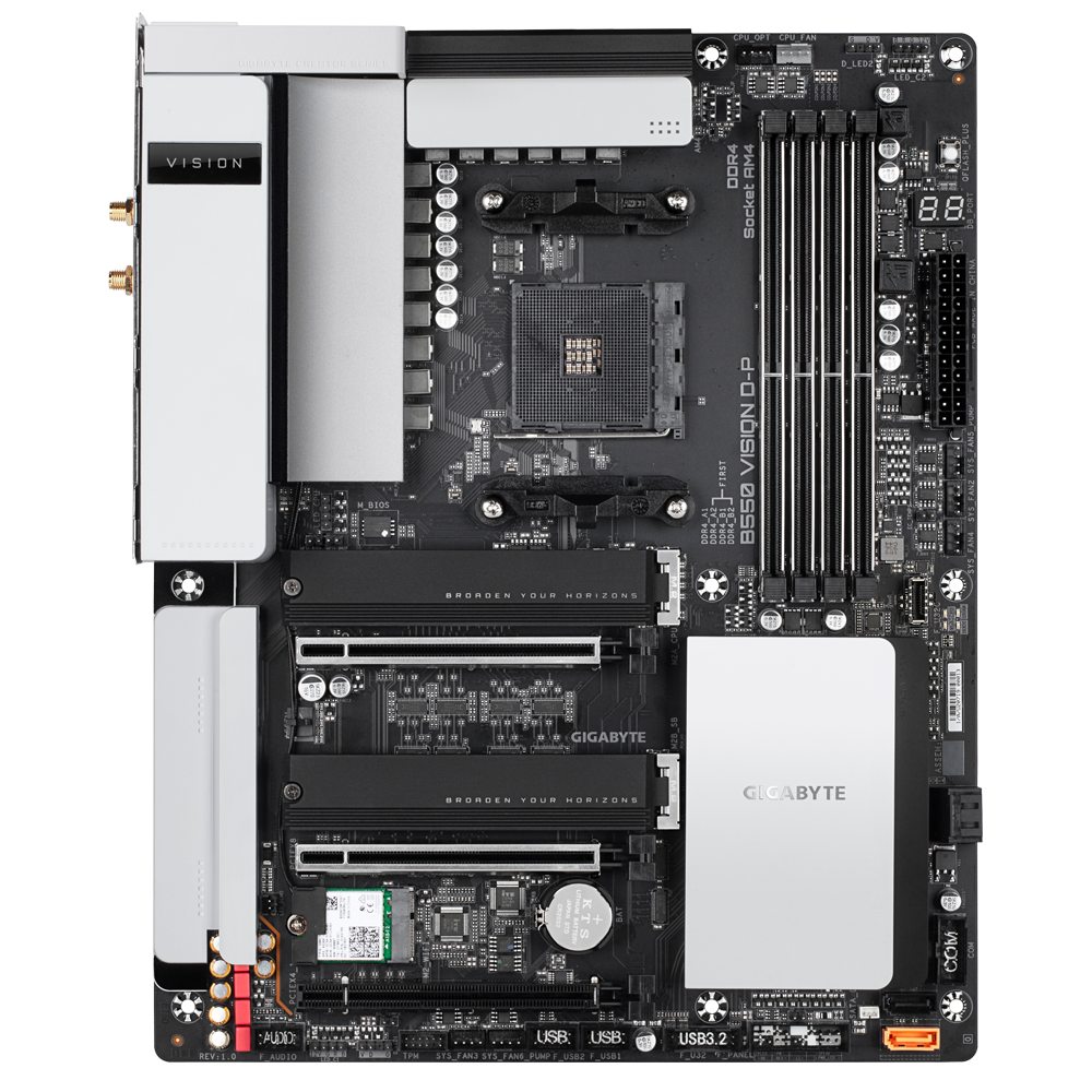FOR GIGABYTE B550 VISION D-P Motherbroad DDR4 AMD AM4 B550 ATX