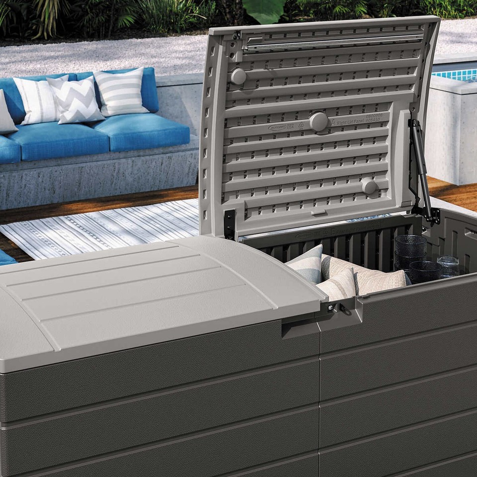 OUTDOOR DECK PATIO EXTERIOR STORAGE SHED PLASTIC GARDEN SUNCAST