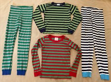 Hanna Andersson 140 pajama lot mix it up pants tops striped