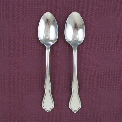 SSS by Oneida Trinity set of 2 teaspoons stainless steel flatware spoon