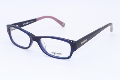 Nine West Nw5092 410 Crystal Sapphire Authentic Eyeglasses 47-15-135 NINE WEST NW 5092 410 BLUE PINK DESIGNER AUTHENTIC FRAMES  main image 4