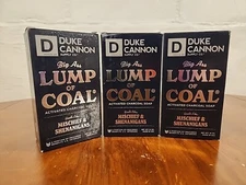 3 Big Ass LUMP of COAL ~ Duke Cannon Supply Co. ~ Charcoal Bar Soap Brick