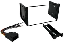 Stereo Double ISO DIN Dash Kit, Wire Harness Car Radio Installation Bundle