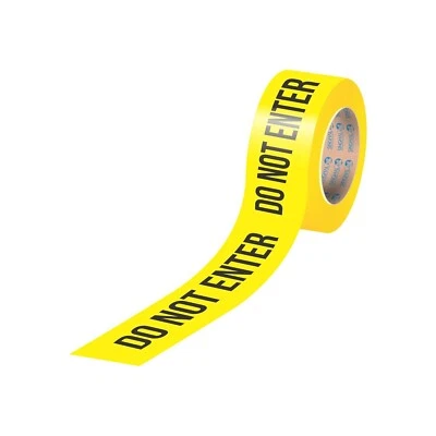 SINGHAL Do Not Enter Caution Tape 3 Inch W x 165 Ft -Bright Yellow in Bold Black Print