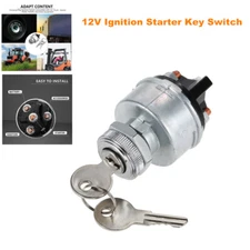 Universal Ignition Key Starter Switch w/ Keys Set For Car Tractor Trailer Truck