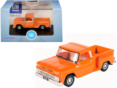 Oxford 1965 Chevrolet C10 Stepside Pickup Truck Orange 1/87 HO