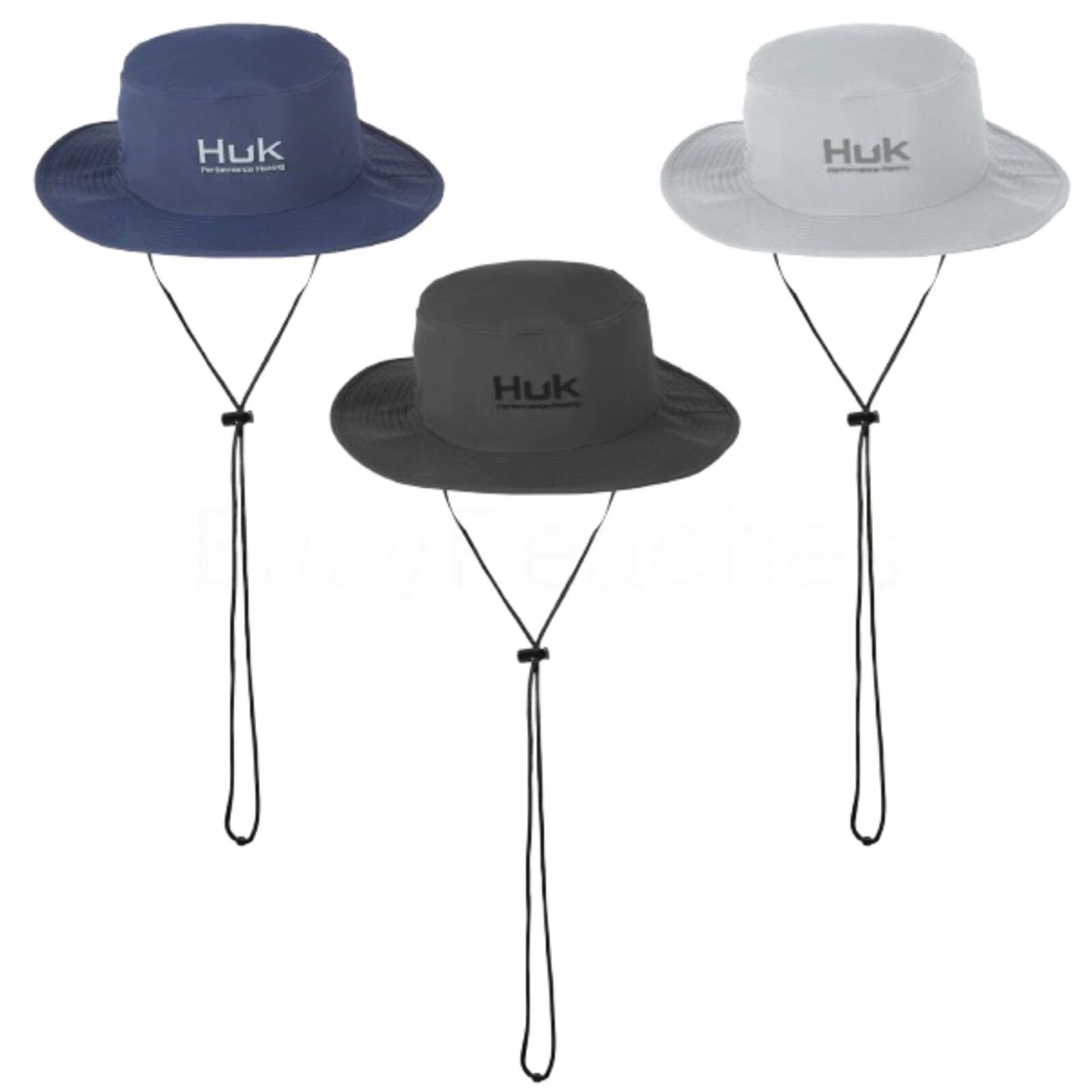 HUK New Booney Hat, Unstructured Fishing Cap, Packable, Solid Boonie