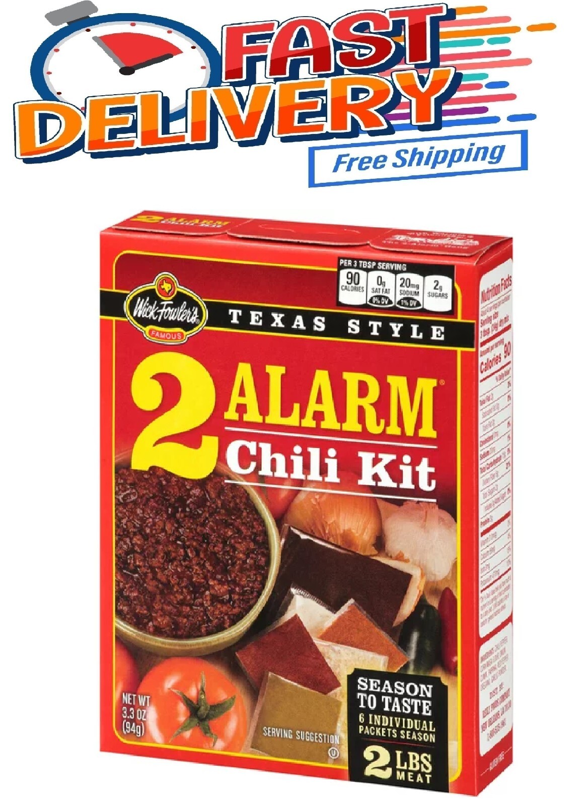 Wick Fowler's Texas Style 2 Alarm Chili Kit, 3.3 Oz eBay