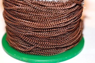 75ft 2.5x1mm Red copper curb cable chain unsoldered 1 day Ship