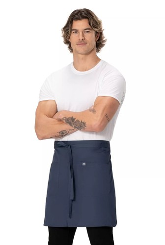 Chefworks Unisex Brio Unisex Servierer Blau Einheitsgröße Schürze AHN09-BLU-0 Neu mit Etikett - Bild 1 von 5