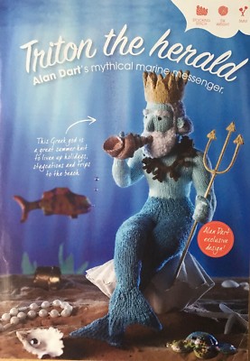 STRICKANLEITUNG Alan Dart Triton The Herald Spielzeug - God Sea King 51 cm groß DK