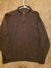 Pendleton Mens XL 1/4 Zip Dark Cotton Sweater Sweatshirt Fade on collar. Fall