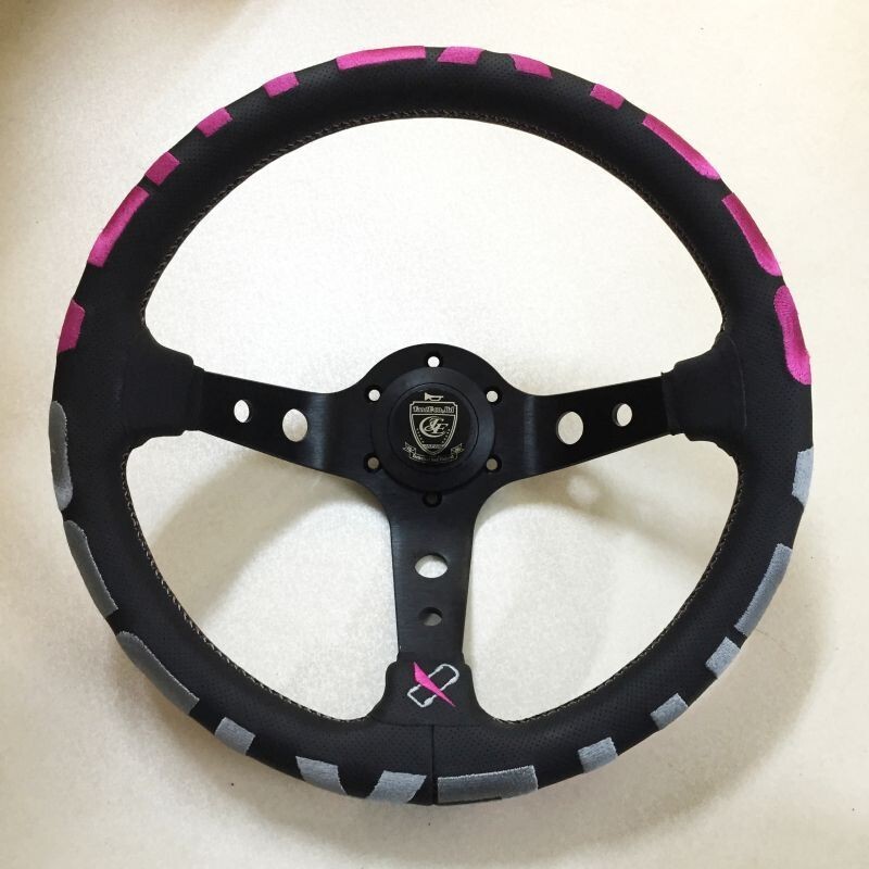 ディープコーン vertex 32cm 1996 ピンク VERTEX RACING Genuine OEM STEERING wheels 「VERTEX 1996 PINK