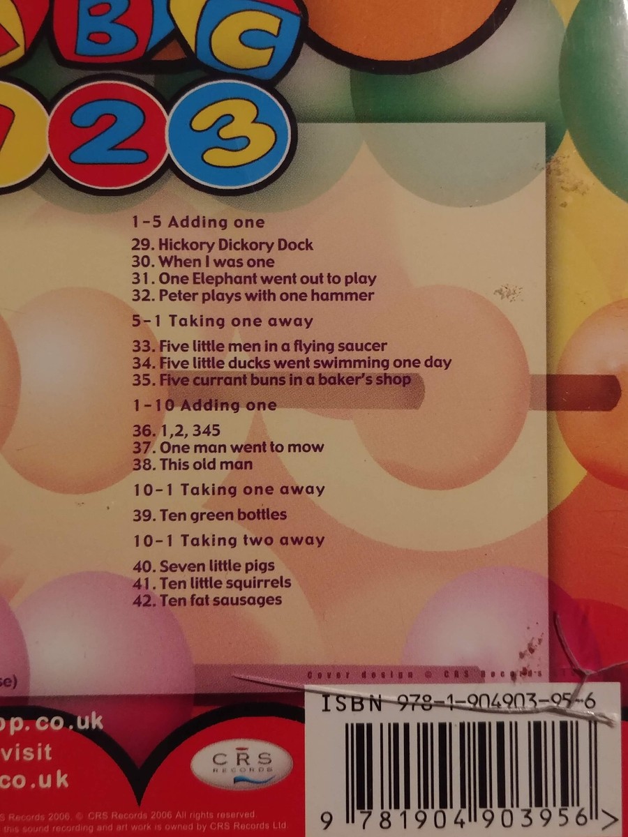 Various Artists ABC 123 42 Alphabet & Number Songs and MUSIC CD